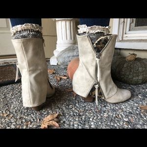 Cream Booties Perfect for Fall